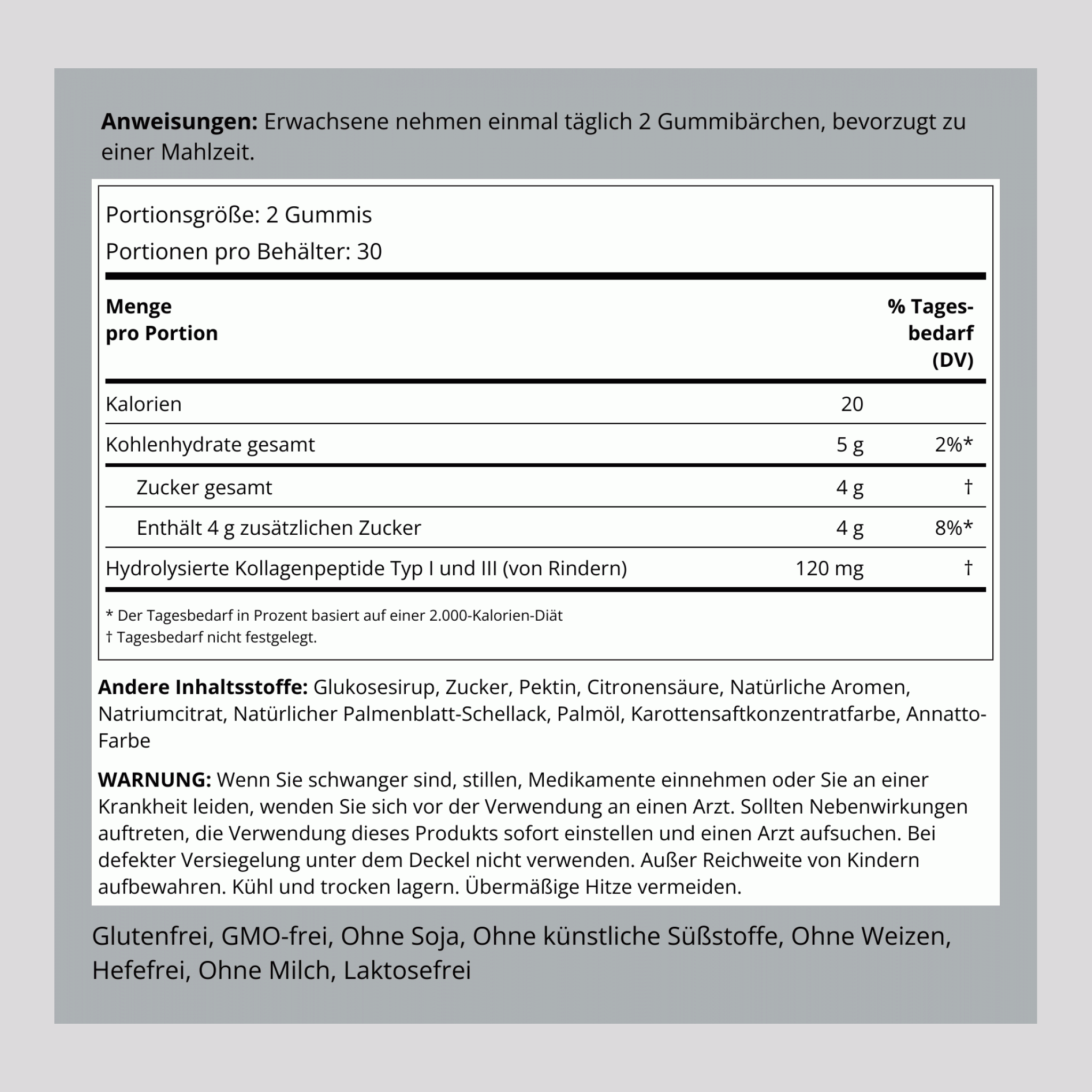 Collagen Type 1 & 3 Gummies (Natural Strawberry), 60 Gummies