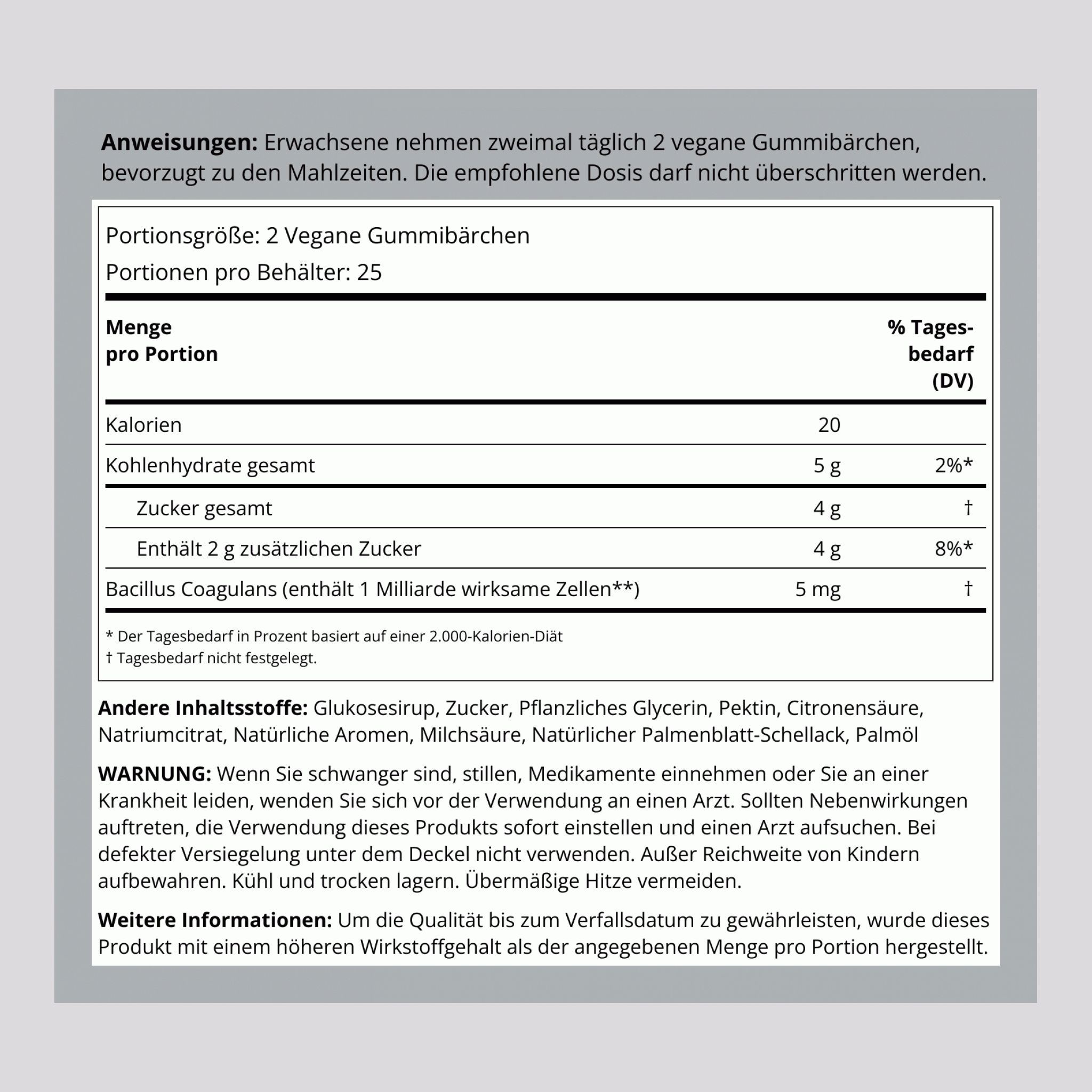 Probiotic 1 Billion (Natural Tropical), 50 Vegan Gummies