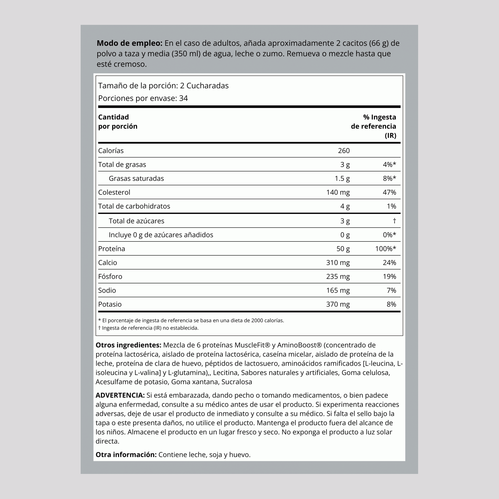 Proteína MuscleFit (helado de vainilla) 5 lb 2.268 Kg Botella/Frasco    