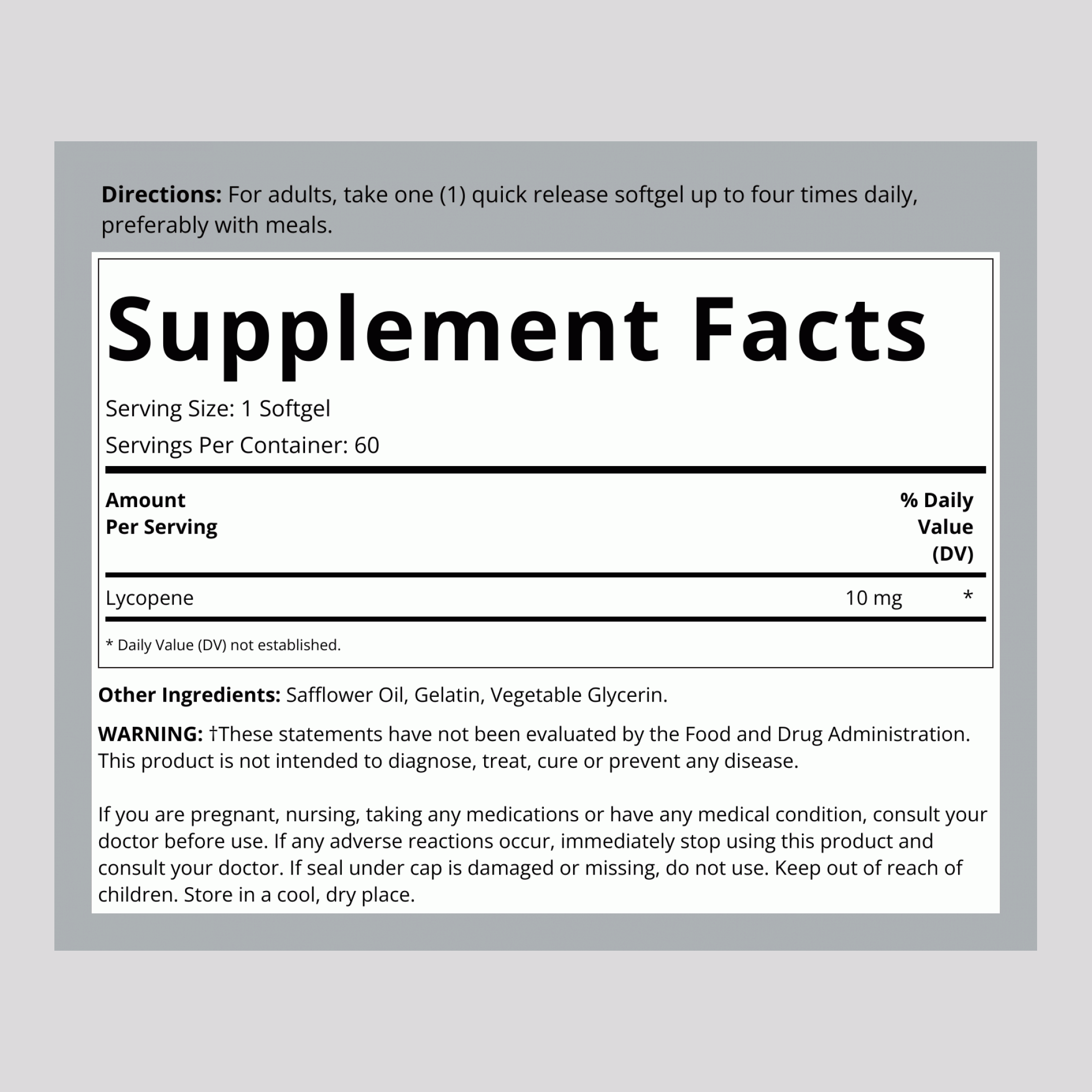 Lycopene, 10 mg, 60 Quick Release Softgels