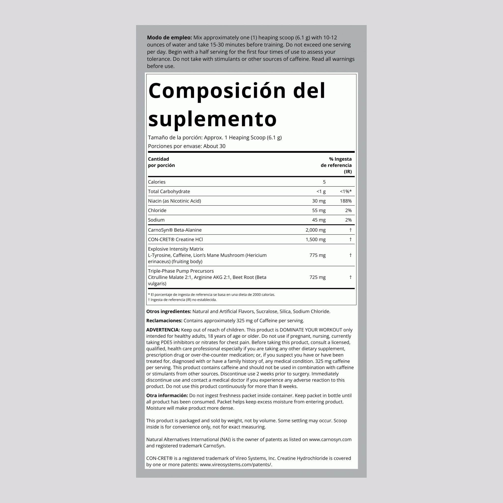 Concentrado en polvo para antes de hacer ejercicio Delta Force (Sabor Watermelon Explosion) 6.45 oz 183 g Botella/Frasco    