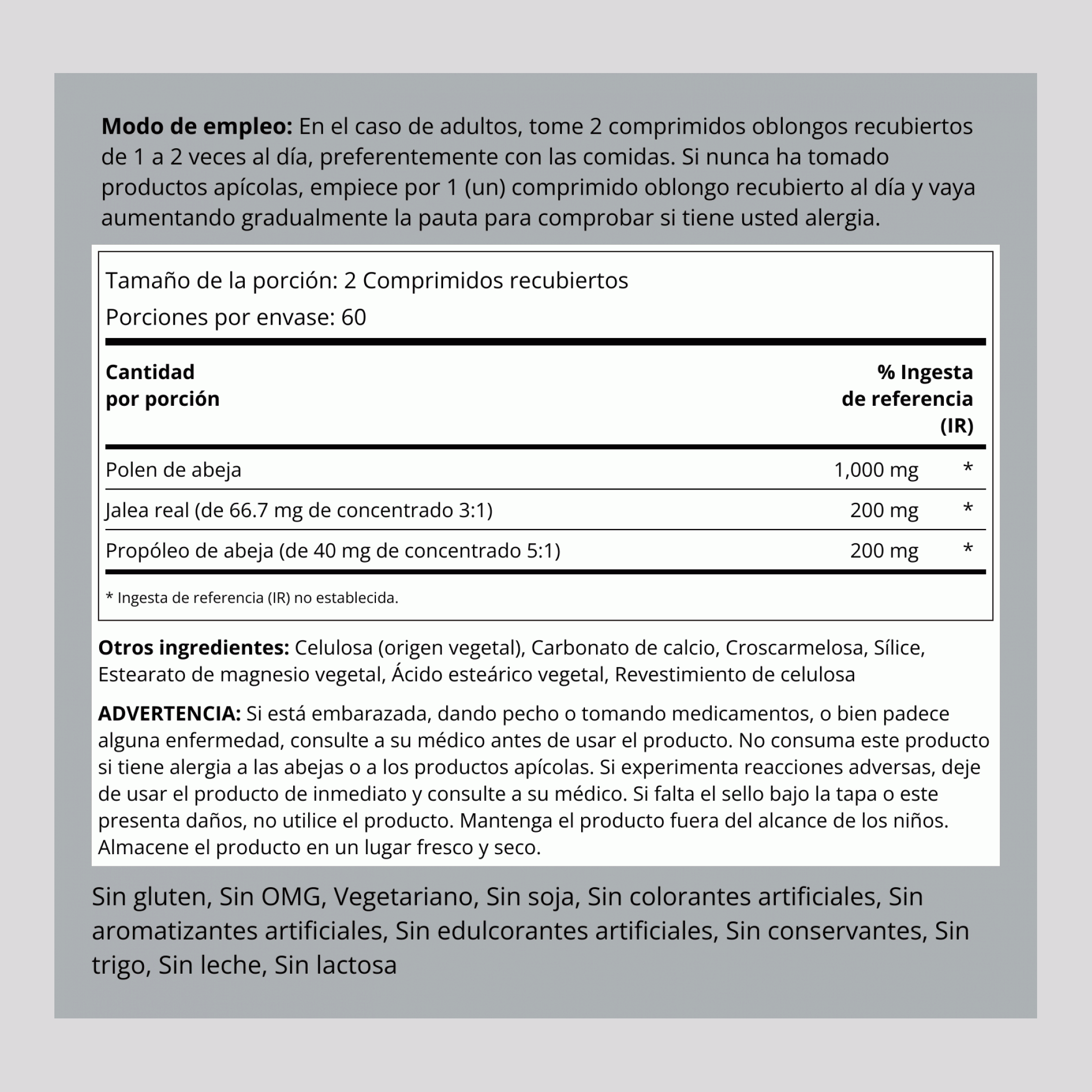 Complejo de polen de abeja Supreme 120 Comprimidos recubiertos       