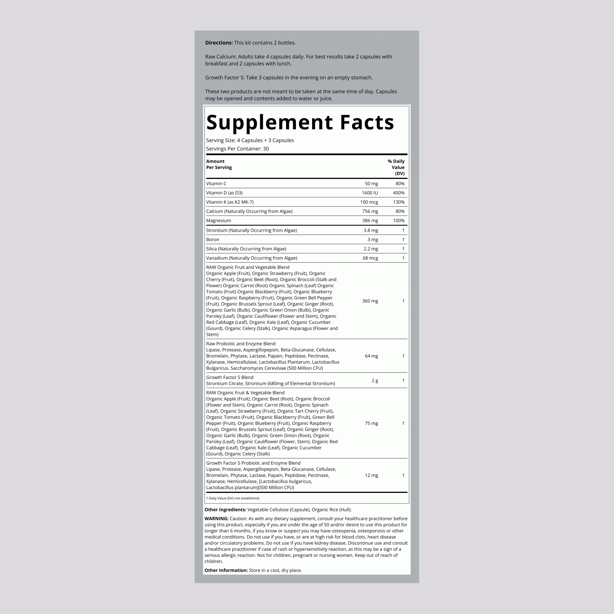 Vitamin Code Grow Bone System, 1 Kit