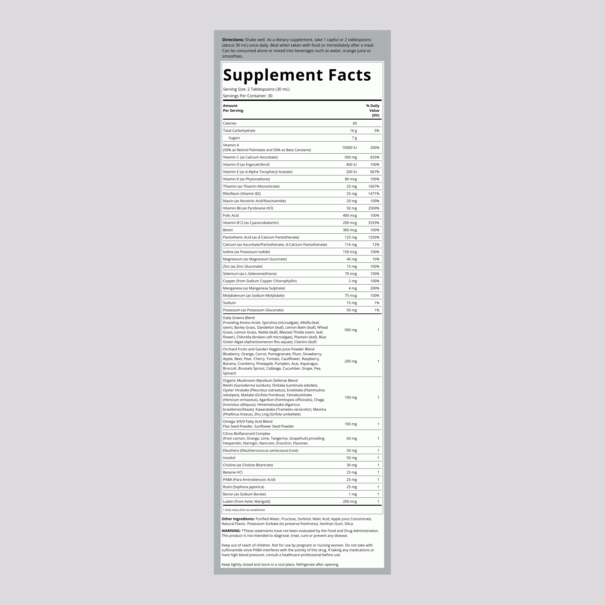 Alive! Multi-Vitamin Liquid (Citrus), 30.4 fl oz (900 mL) Bottle