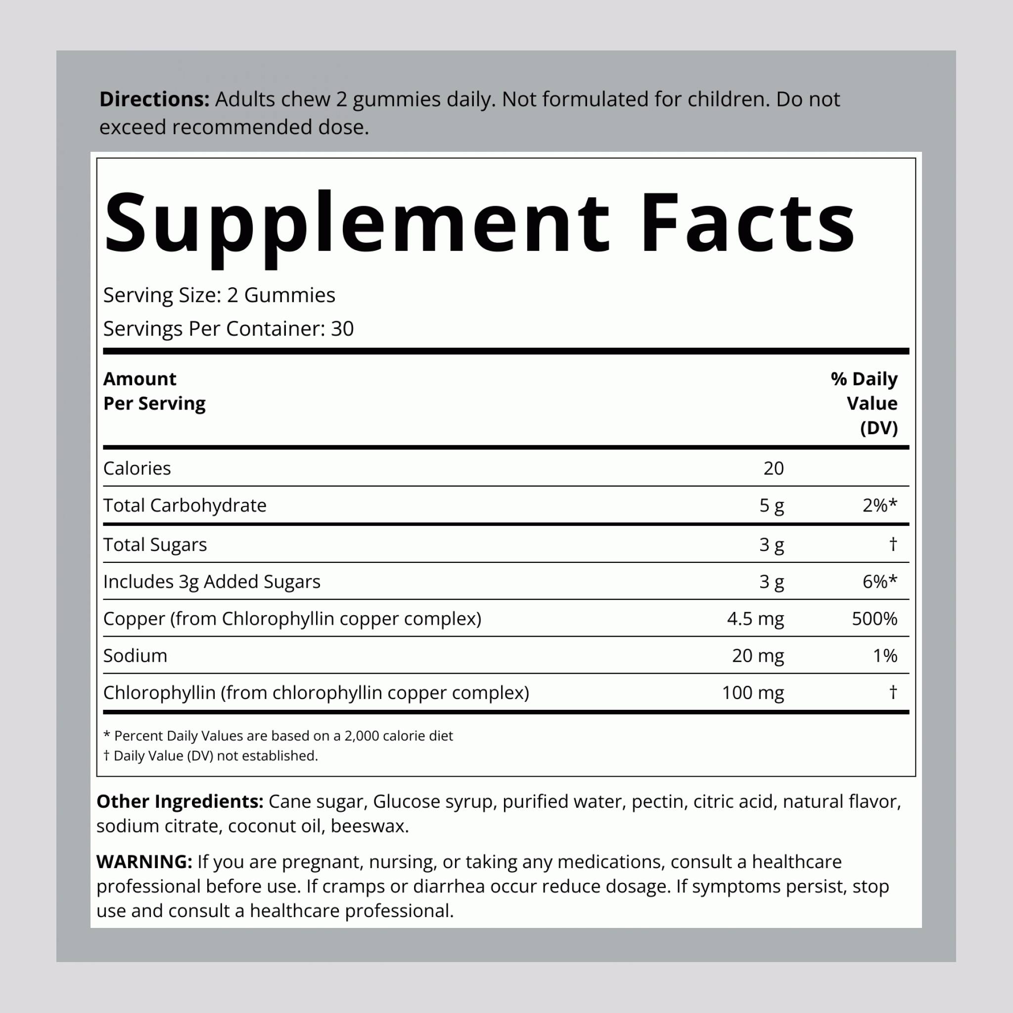 Chlorophyll Gummies (Orchard Fruit), 60 Gummies