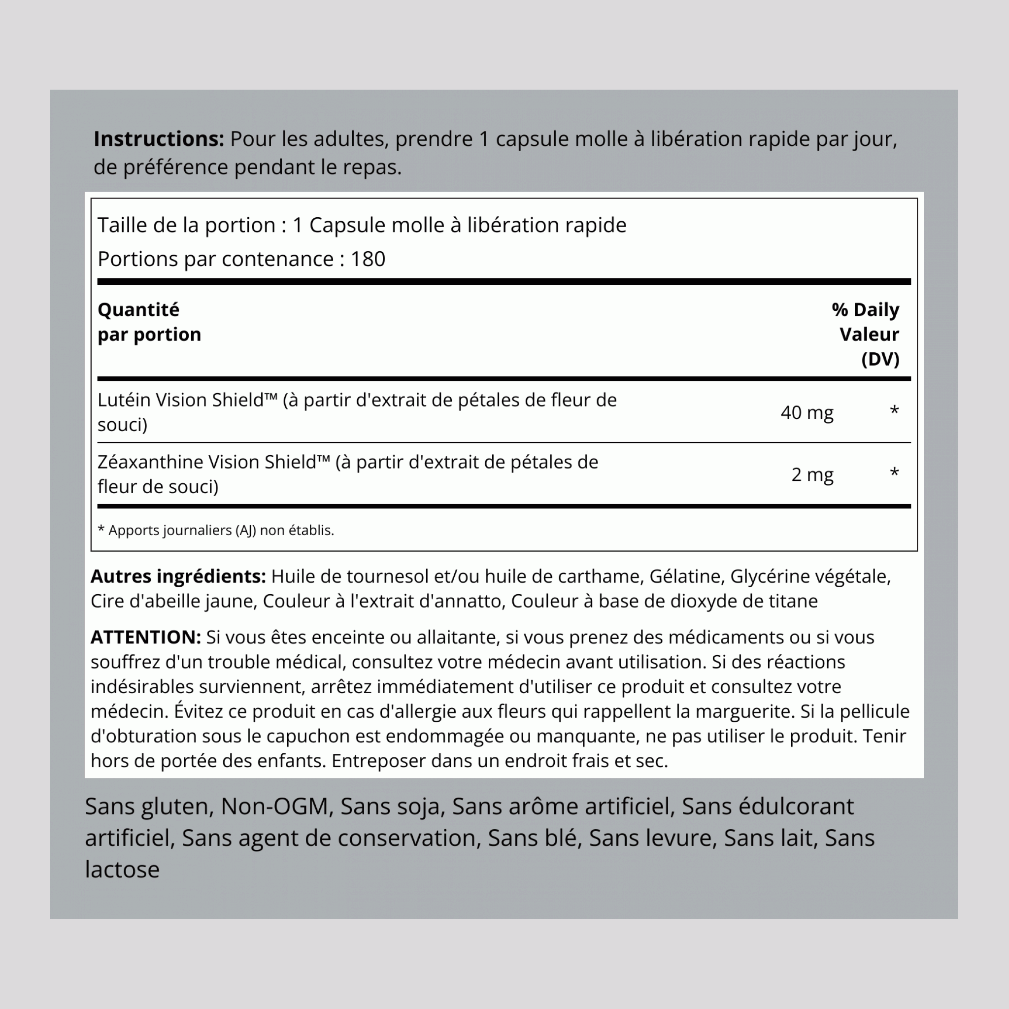 Lutein + Zeaxanthin, 40 mg, 180 Quick Release Softgels