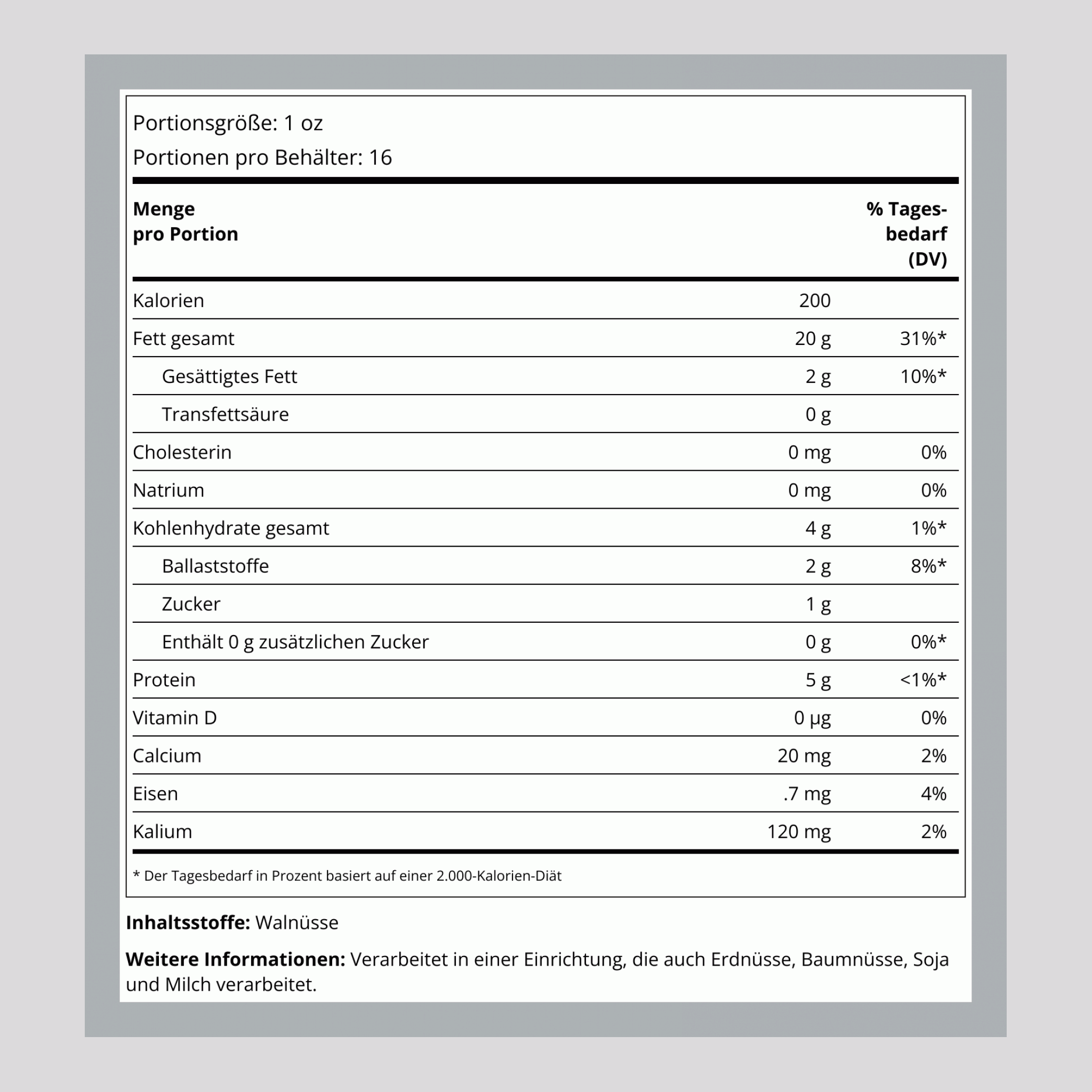 Walnuts (No Shell), 1 lb (454 g) Bag