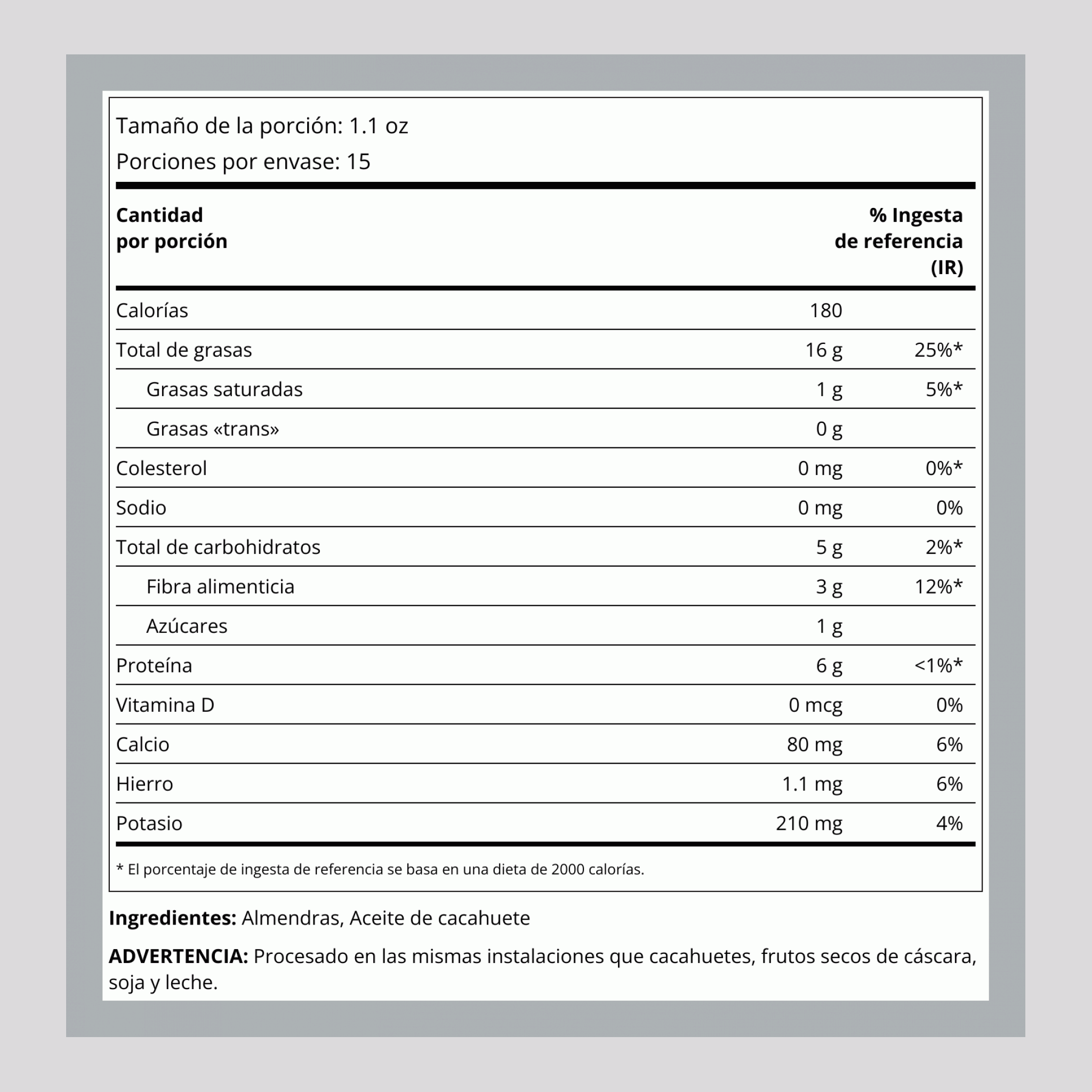 Almendras tostadas sin sal 1 lb 454 g Bolsa    